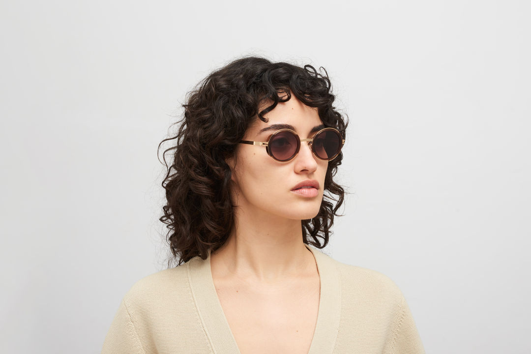 MYKITA PEARL A90-Champagne Gold/Zanzibar / Cedar Brown Gradient