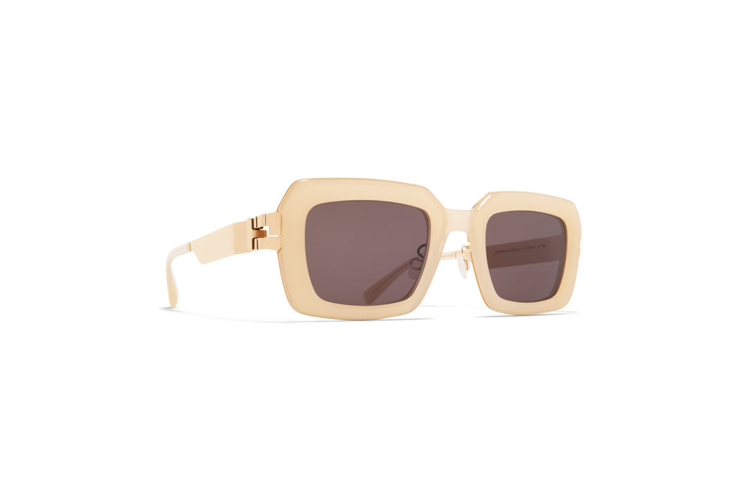 MYKITA UNA A87-Champagne Gold/Blonde / Brown Solid