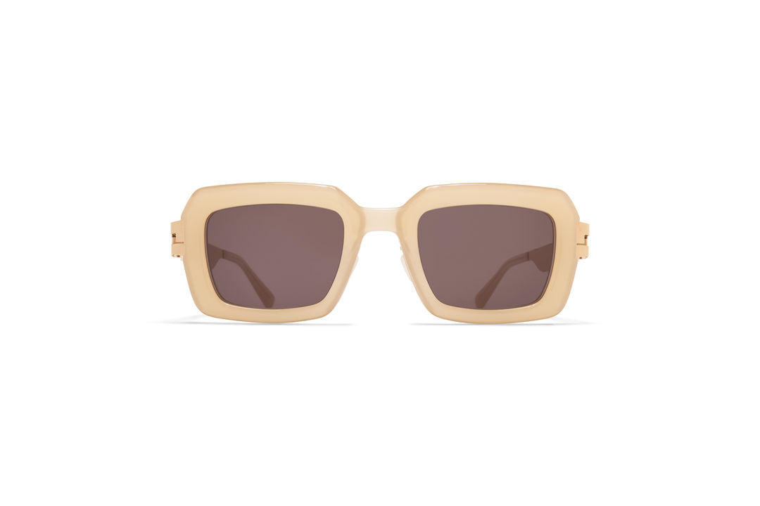 MYKITA UNA A87-Champagne Gold/Blonde / Brown Solid