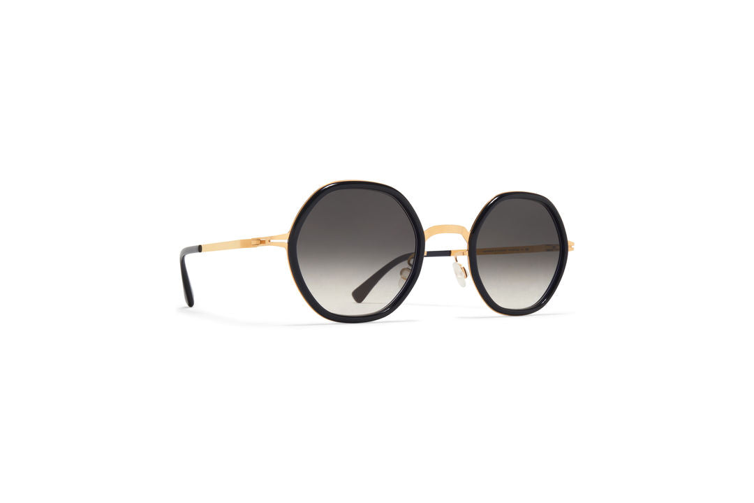 MYKITA ALYA A76-Glossy Gold/Milky Indigo / Raw Black Gradient