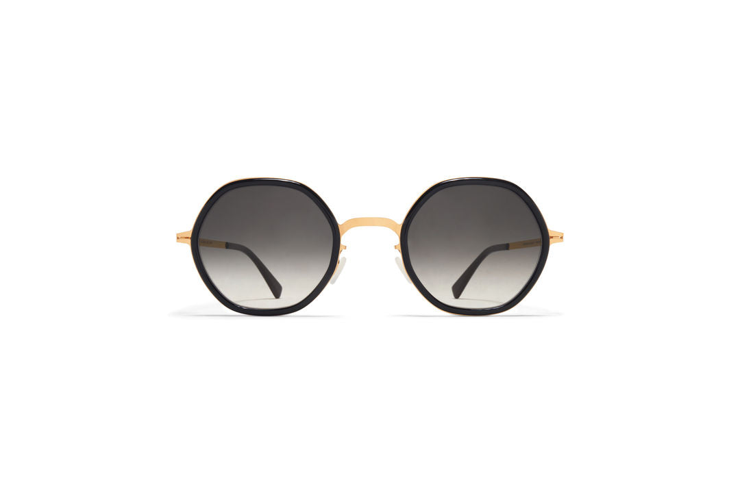 MYKITA ALYA A76-Glossy Gold/Milky Indigo / Raw Black Gradient