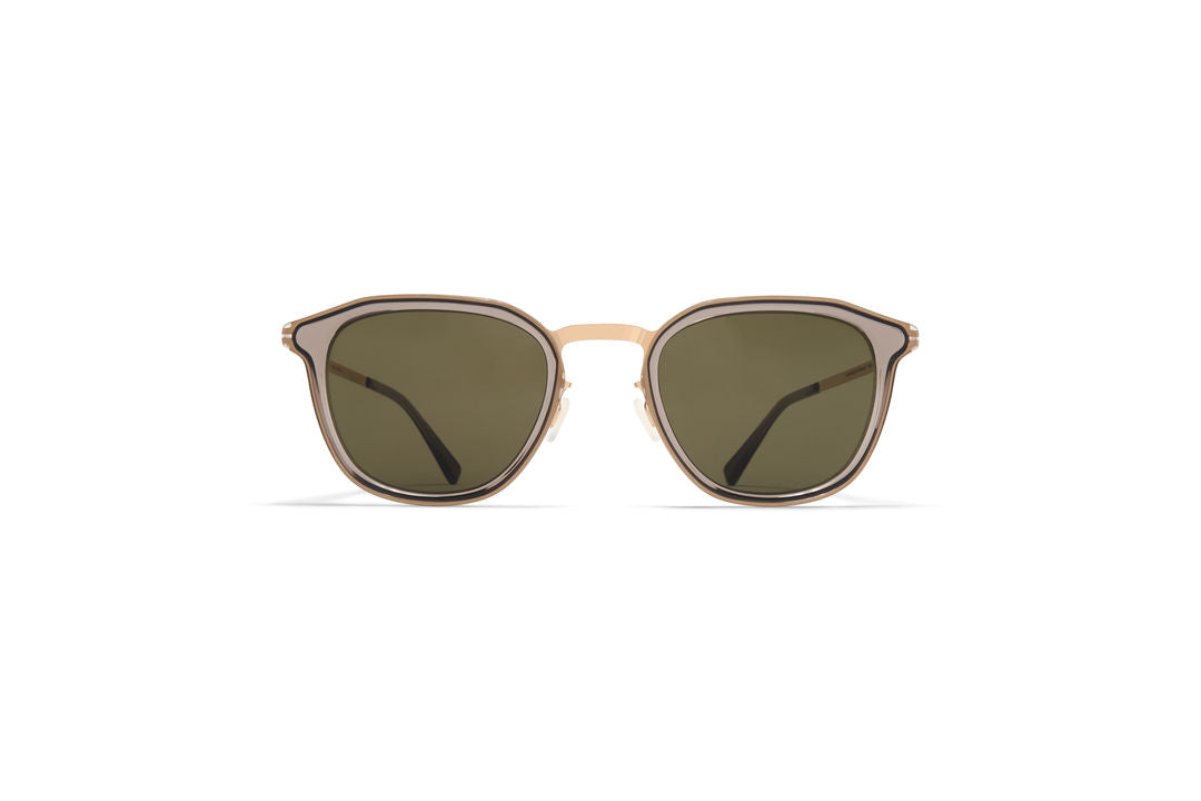 MYKITA PAVI A83-Champagne Gold/Clear Ash / Raw Green Solid