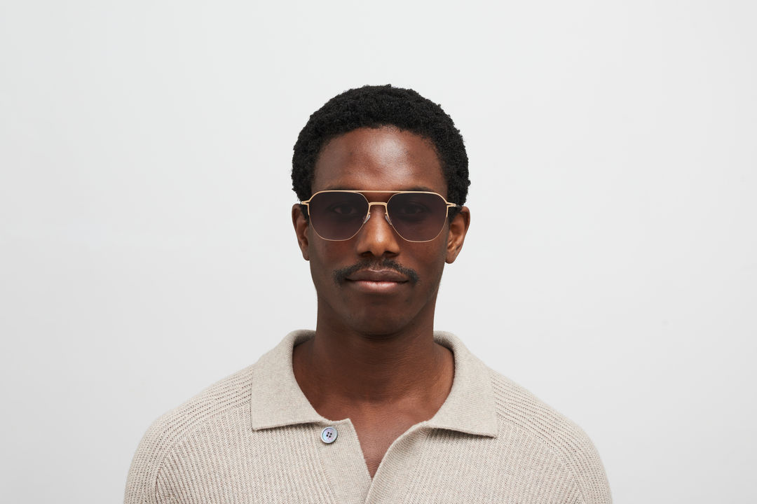 MYKITA AMOS Champagne Gold / Cedar Brown Gradient
