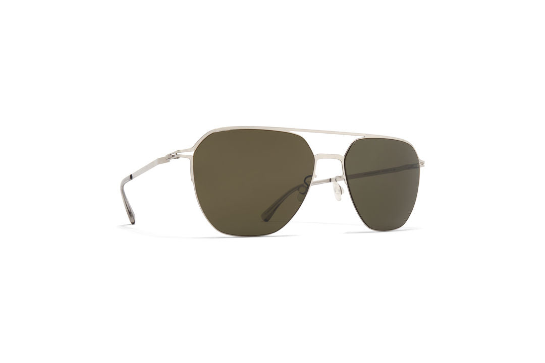 MYKITA AMOS Shiny Silver / Raw Green Solid
