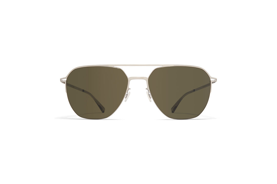 MYKITA AMOS Shiny Silver / Raw Green Solid