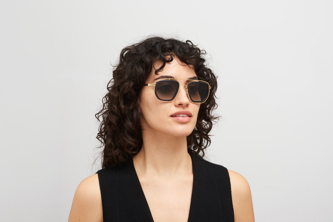 MYKITA FERLO MH7 Pitch Black/Glossy Gold / Raw Black Gradient