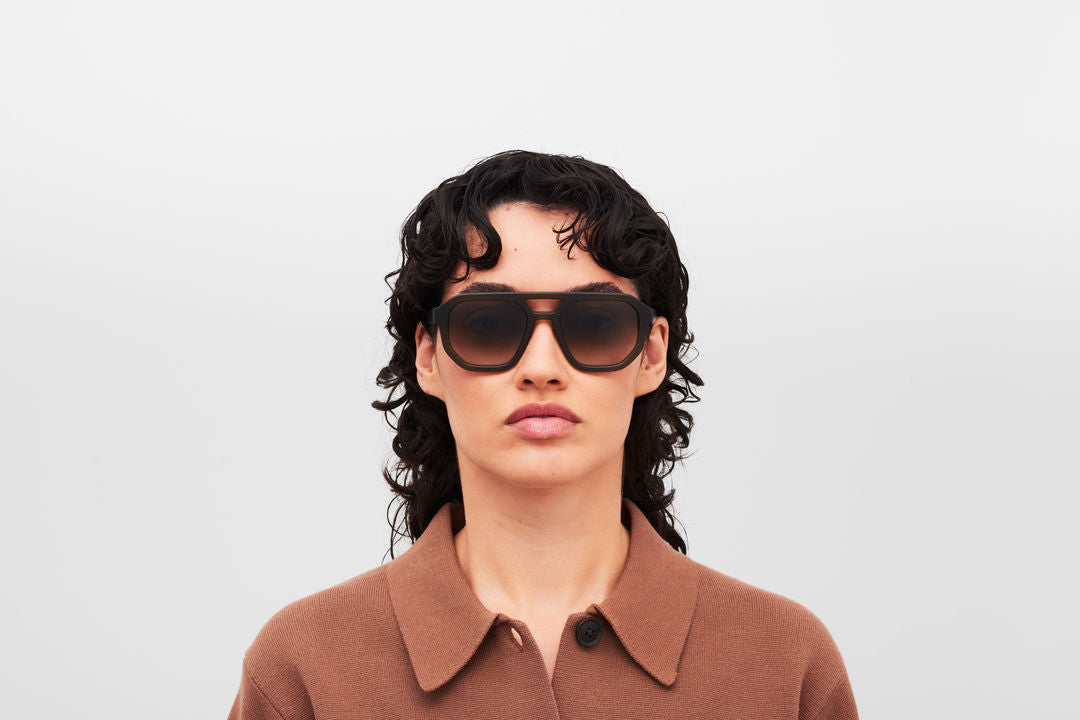 MYKITA AMARE Chilled Raw Peridot/Silver / Rawbrown Gradient