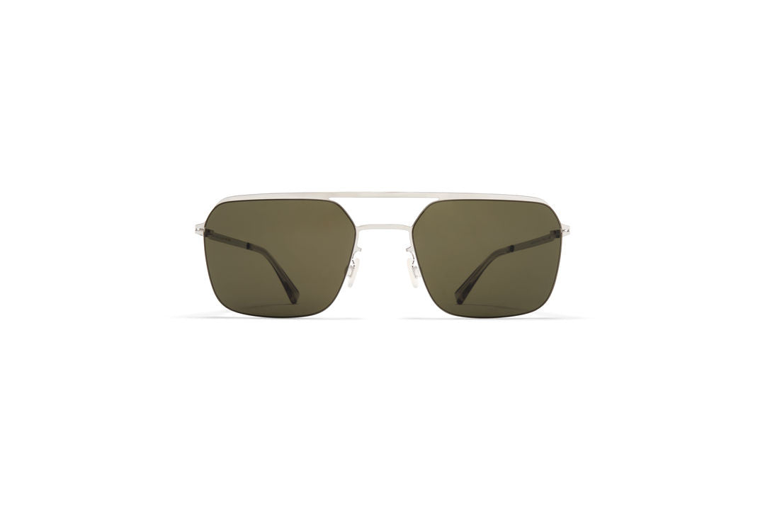 MYKITA ALISTER Shiny Silver / Raw Green Solid