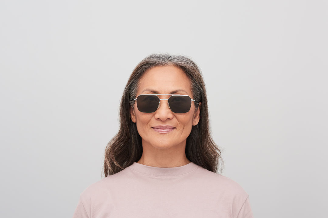 MYKITA ALISTER Shiny Silver / Raw Green Solid