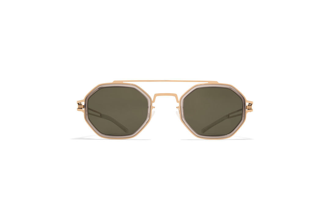 MYKITA ARTURO A83-Champagne Gold/Clear Ash / Rawgreen Solid