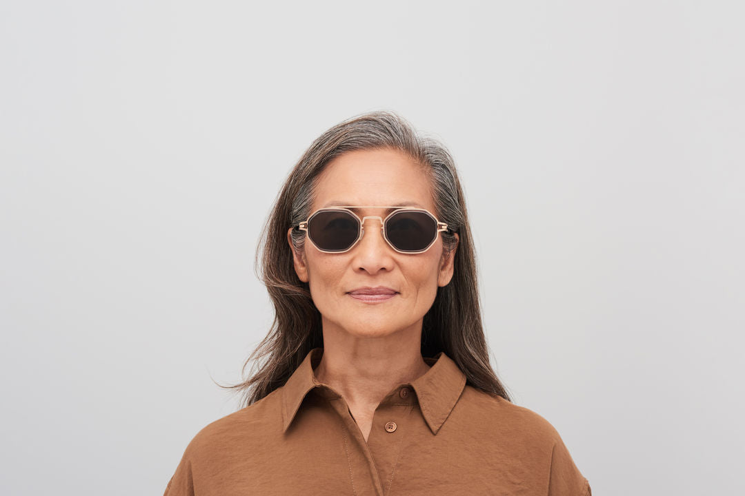 MYKITA ARTURO A83-Champagne Gold/Clear Ash / Rawgreen Solid