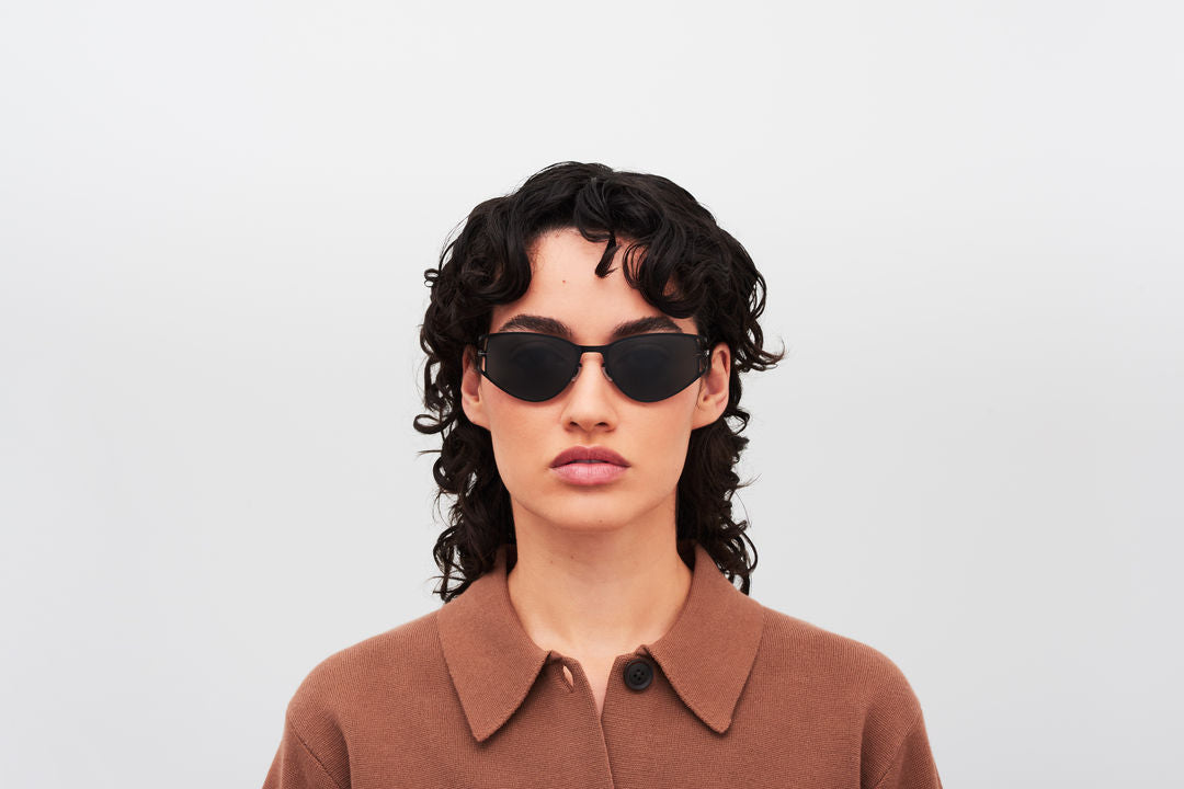 MYKITA SIERRA Shiny Silver/Jet Black / Darkgrey Solid