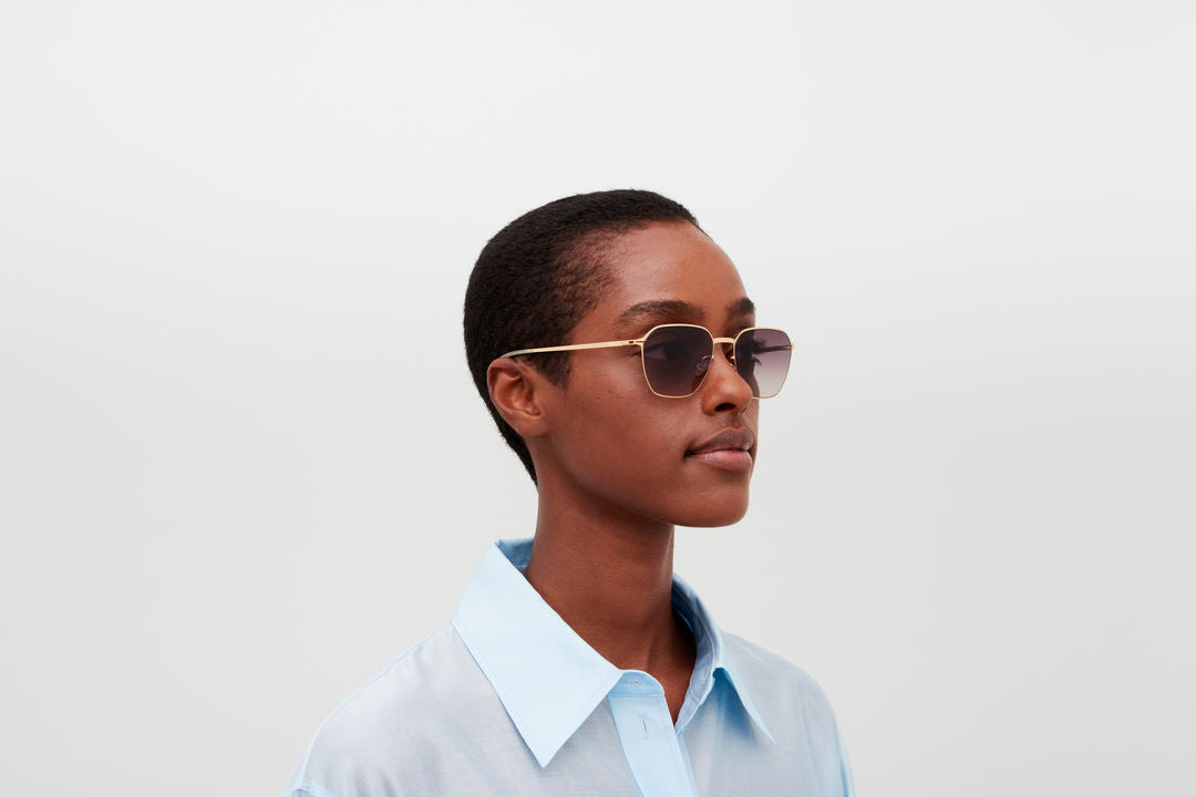 MYKITA ANDERS Glossy Gold / Cedar Brown Gradient