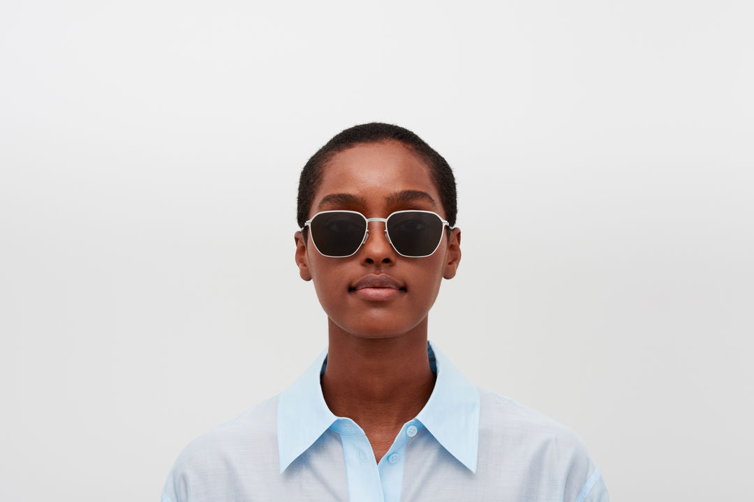 MYKITA ANDERS Shiny Silver / Rawgreen Solid