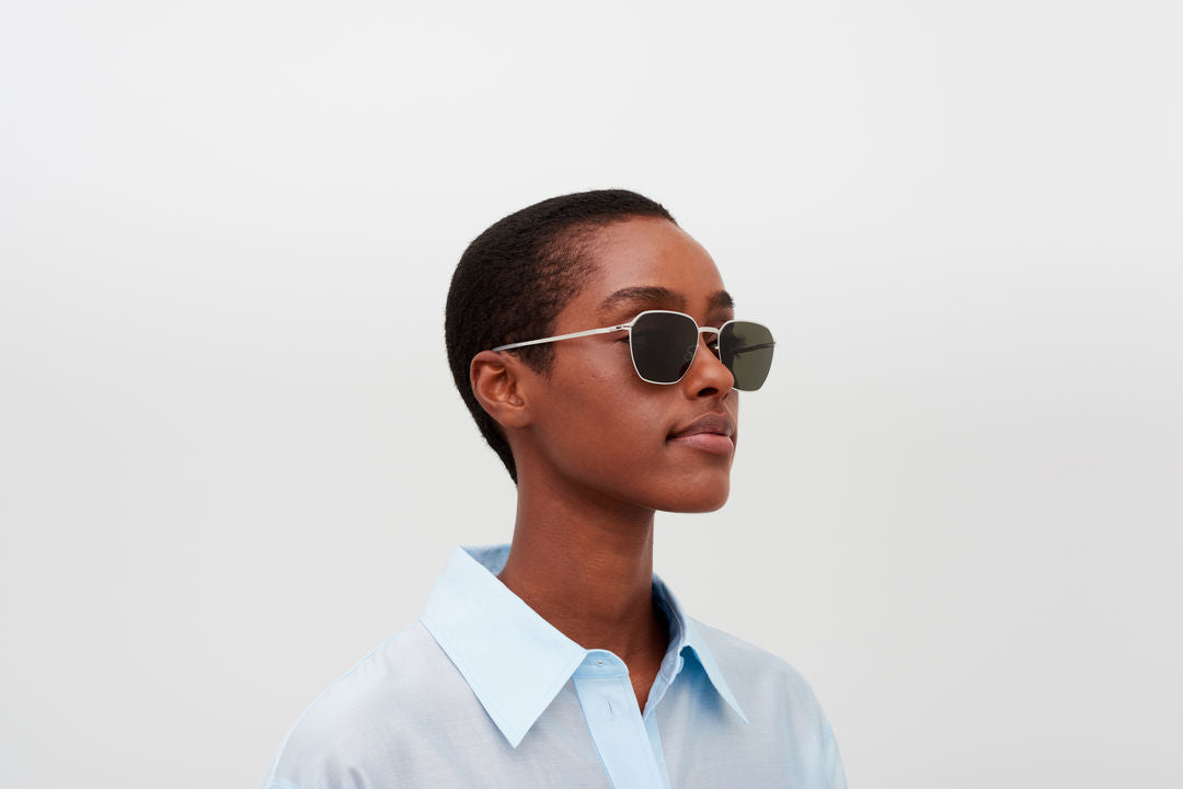 MYKITA ANDERS Shiny Silver / Rawgreen Solid