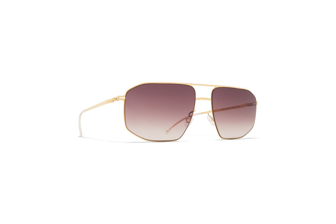 MYKITA SANTERI Glossy Gold / Cedar Brown Gradient