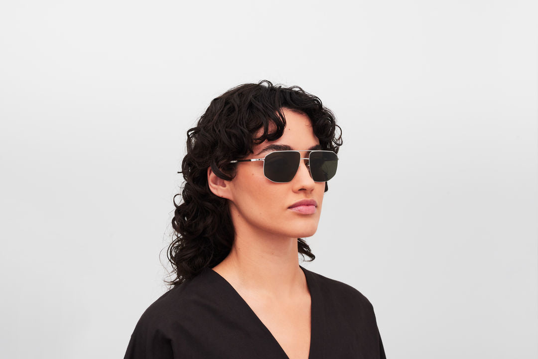 MYKITA SANTERI Shiny Silver / Rawgreen Solid