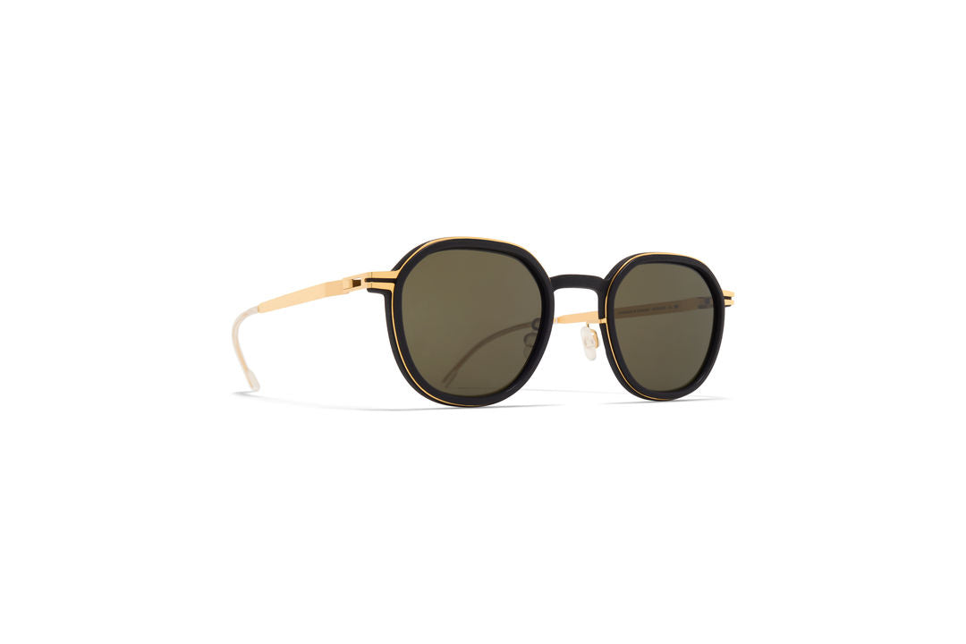 MYKITA BIRCH MH7-Pitch Black/Glossy Gold / Rawgreen Solid