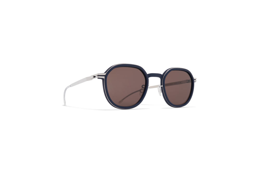 MYKITA BIRCH MH75-Indigo/Shinysilver / Brown Solid
