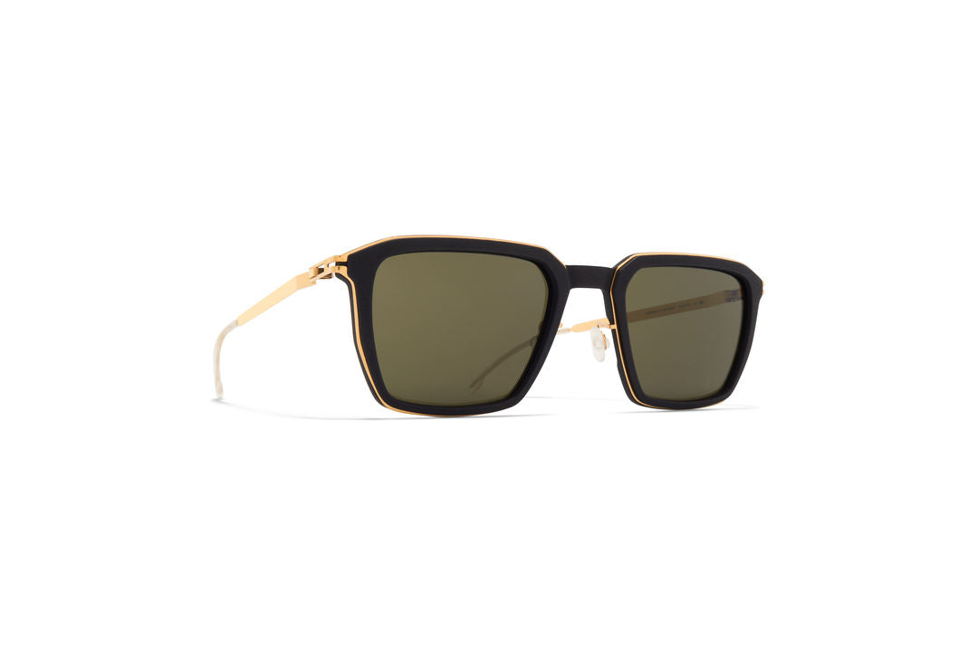 MYKITA EMBERS MH7-Pitch Black/Glossy Gold / Rawgreen Solid