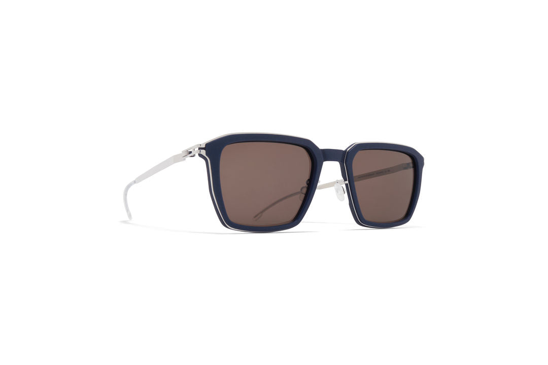 MYKITA EMBERS MH75-Indigo/Shinysilver / Brown Solid