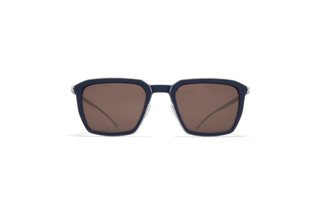 MYKITA EMBERS MH75-Indigo/Shinysilver / Brown Solid