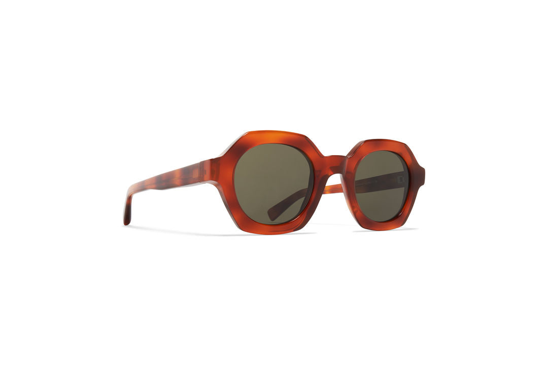 MYKITA TESHI C214-Soft Havana/Shiny Silver / Rawgreen Solid