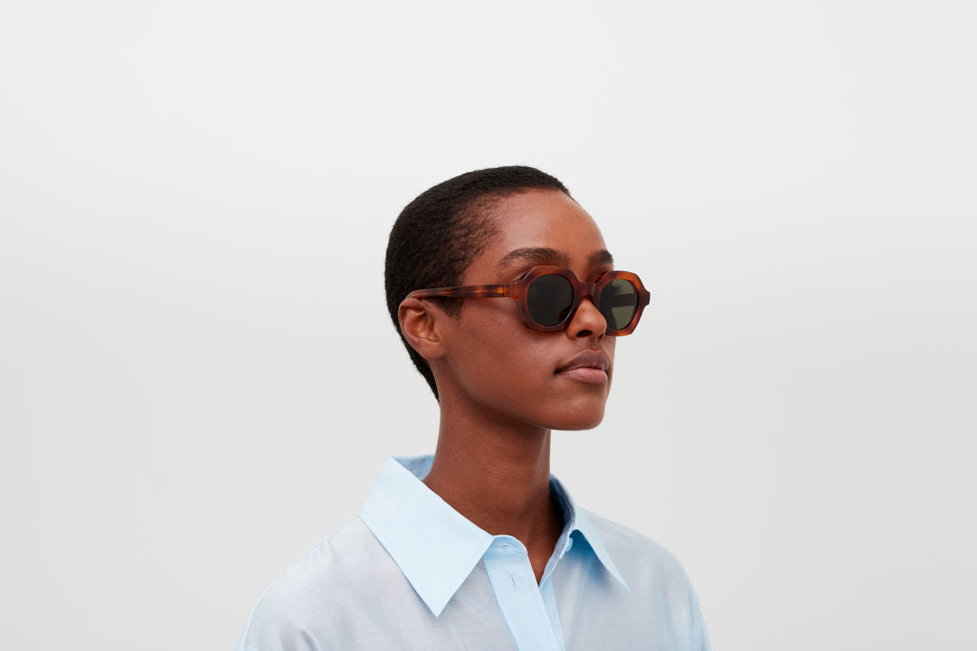 MYKITA TESHI C214-Soft Havana/Shiny Silver / Rawgreen Solid