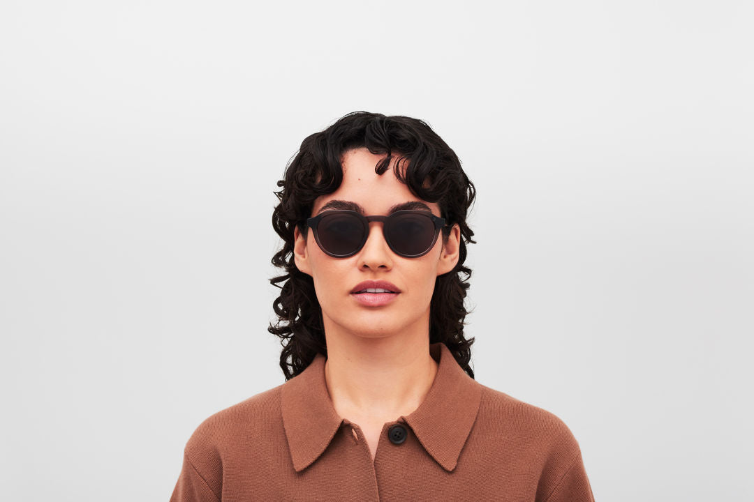 MYKITA KIMBER C159-Clear Ash/Shiny Silver / Brown Solid