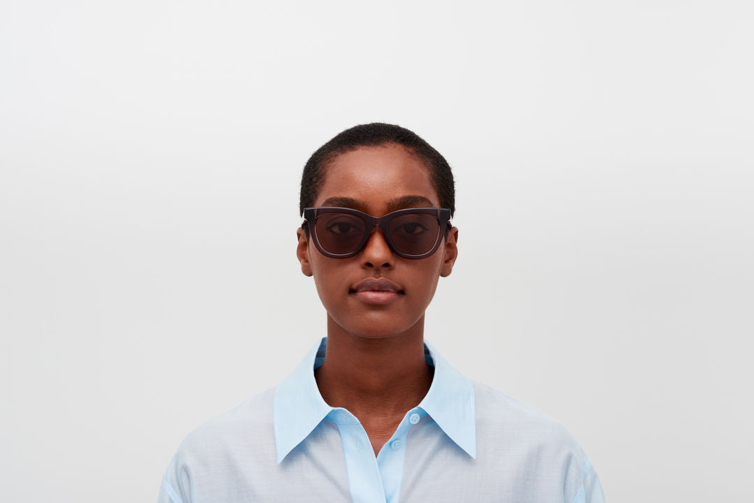 MYKITA LAIMI C204-Maroon/Shiny Silver / Cedar Brown (S)