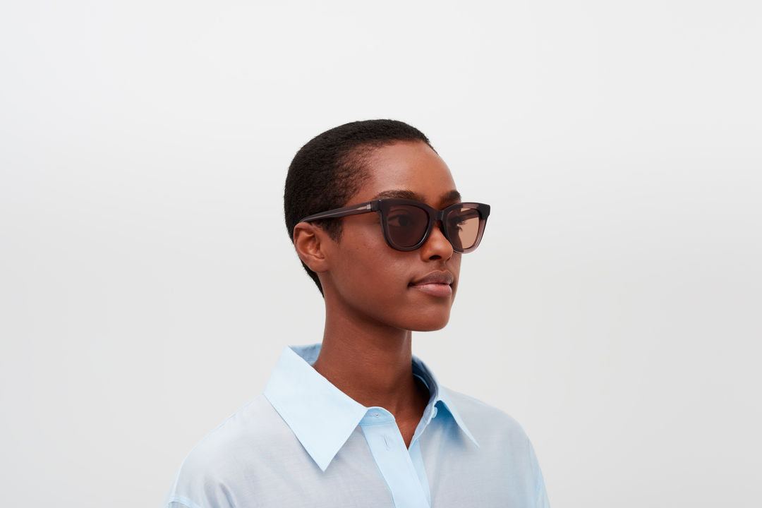 MYKITA LAIMI C204-Maroon/Shiny Silver / Cedar Brown (S)