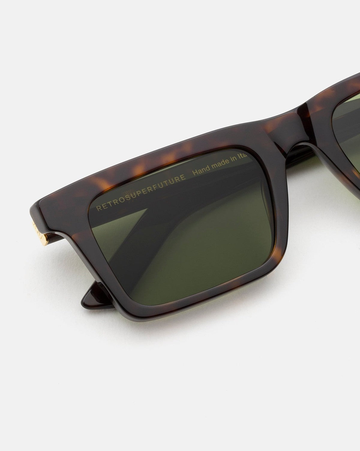 Close-up of the temple and frame detail on RETROSUPERFUTURE 1968 3627 sunglasses.