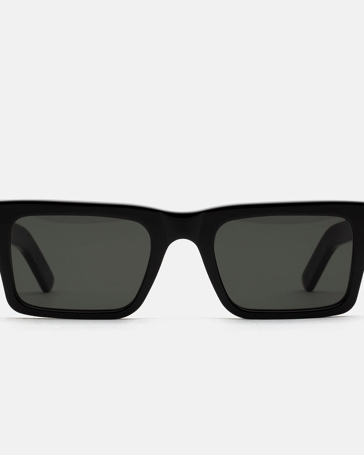 Close-up front view of RETROSUPERFUTURE 1968 Black sunglasses.
