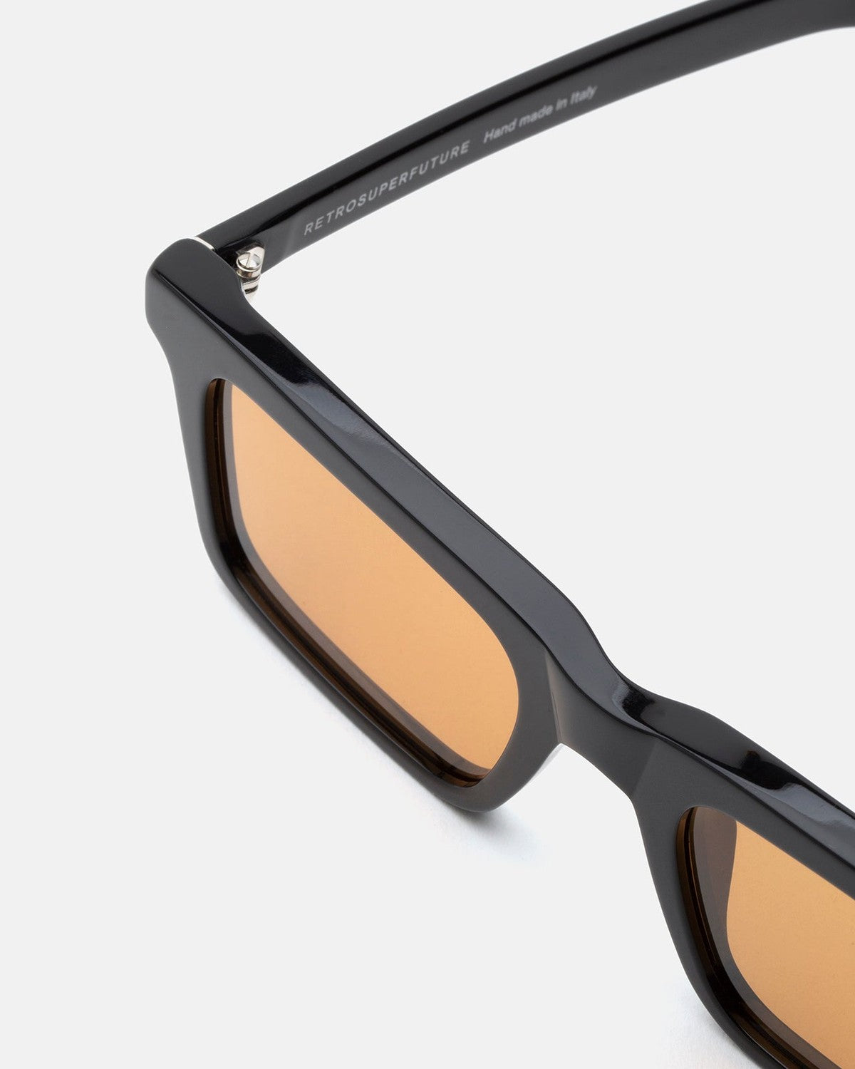 Close-up of the temple hinge and frame detail on RETROSUPERFUTURE 1968 Refined sunglasses.
