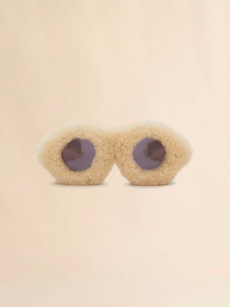 Furry beige Jantu sunglasses