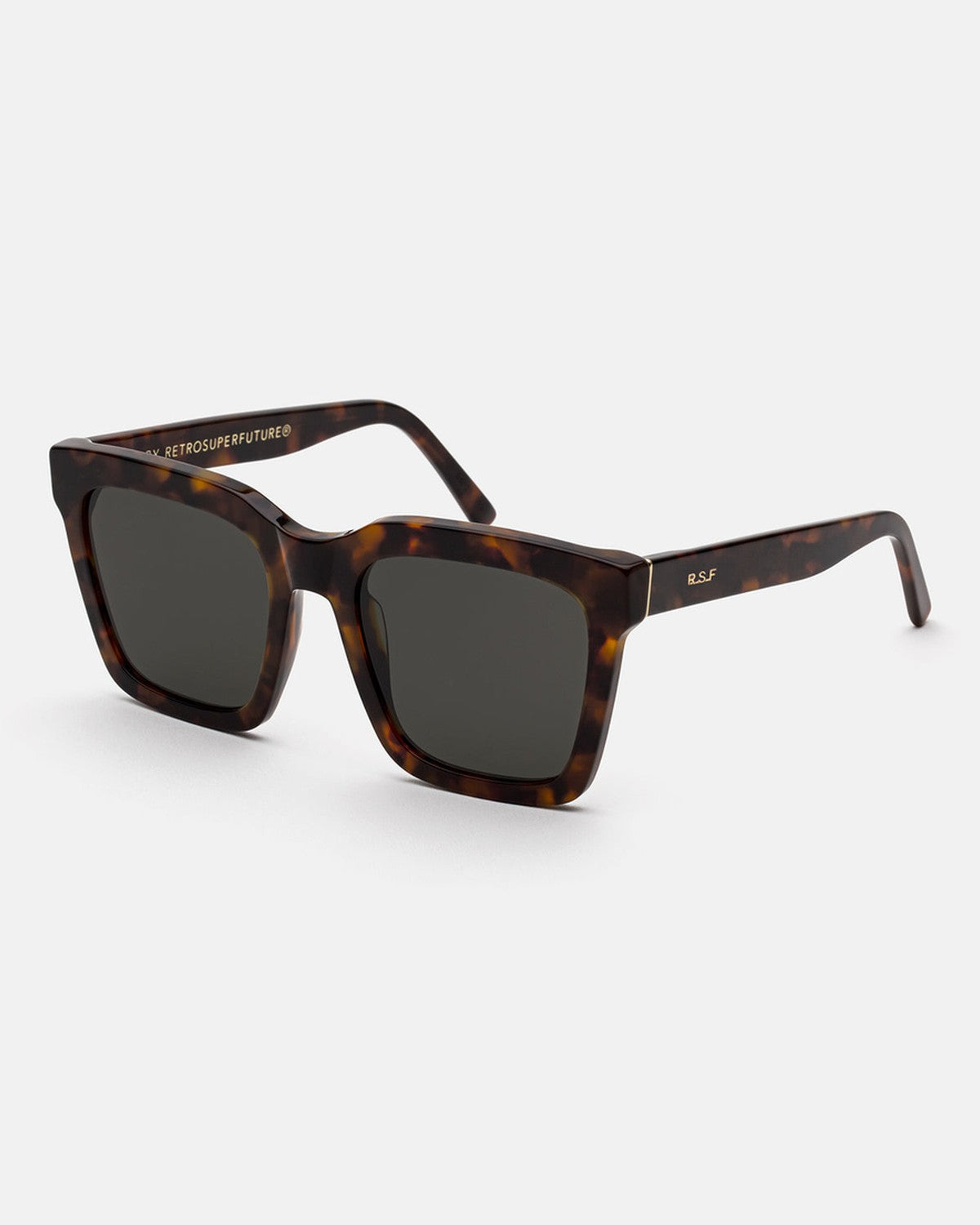 Angle view of RETROSUPERFUTURE Aalto Classic Havana sunglasses.