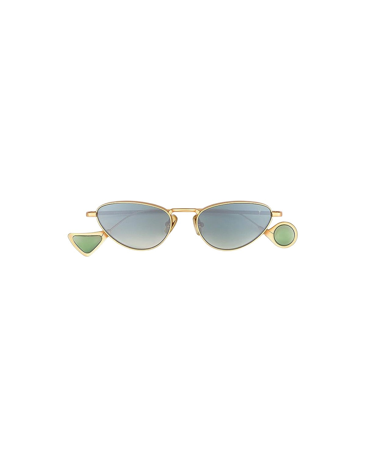 Front view of EYEPETIZER ALAMEDA C.4-25F sunglasses with triangular charm details on the temples.