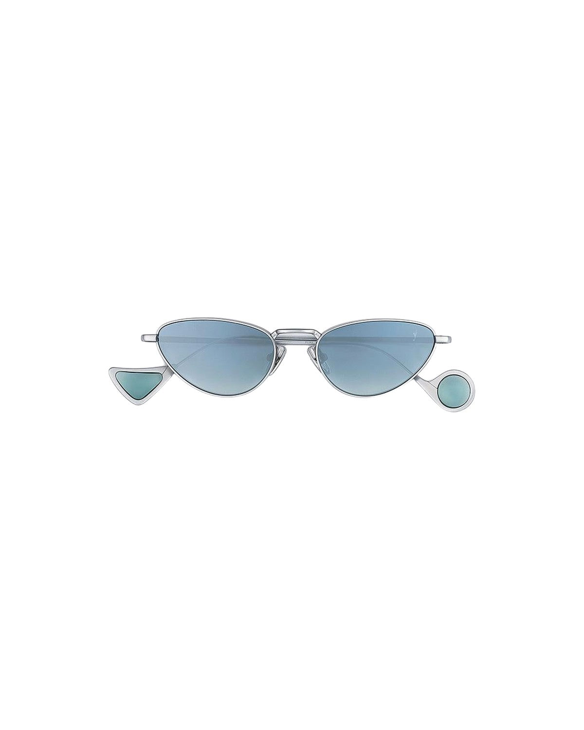 Front view of EYEPETIZER ALAMEDA C.1-26F sunglasses with triangular jewel charms.