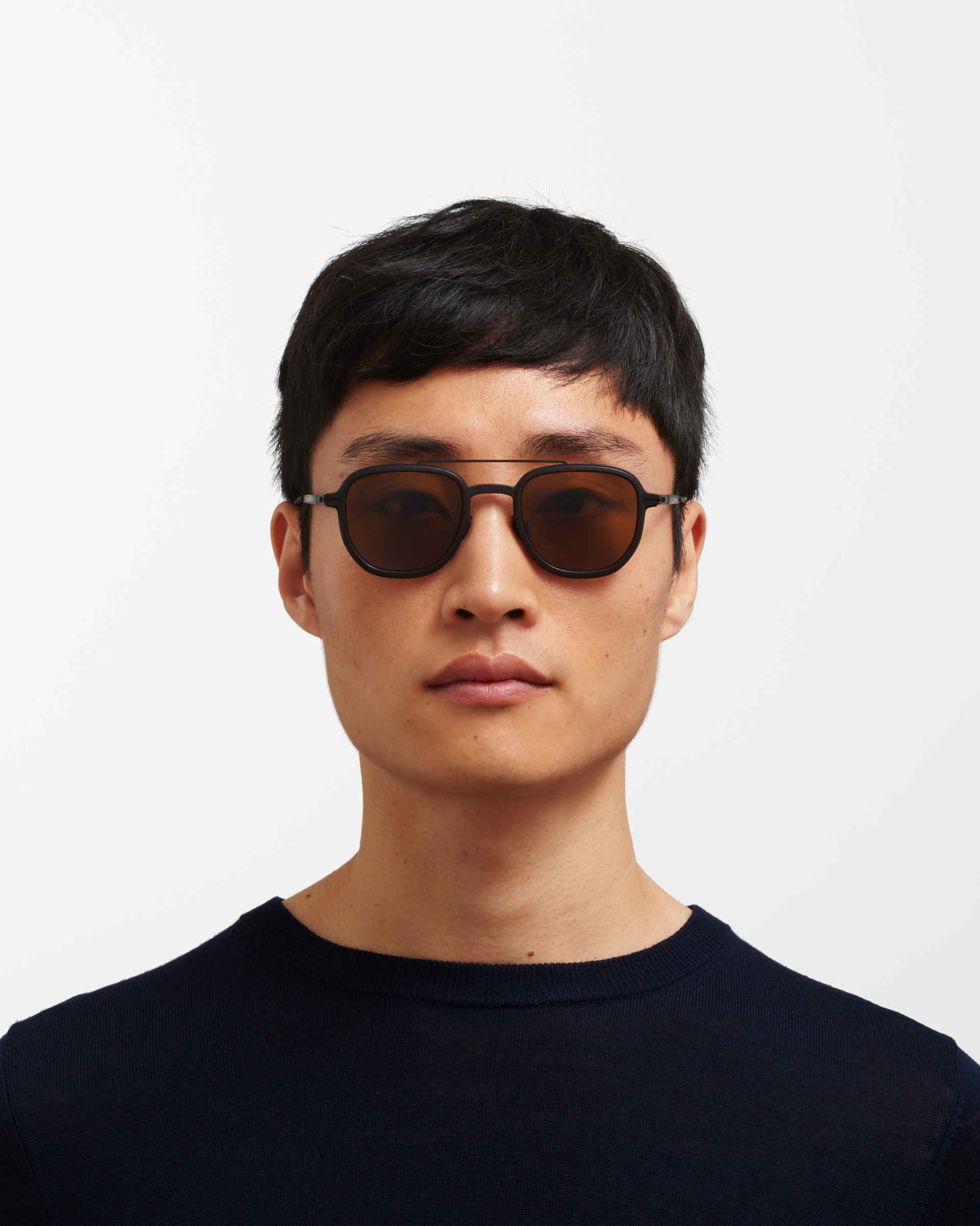 MYKITA ALDER MH6 PITCH BLACK/BLACK Pitch Black/Black / PolPro Amber Brown
