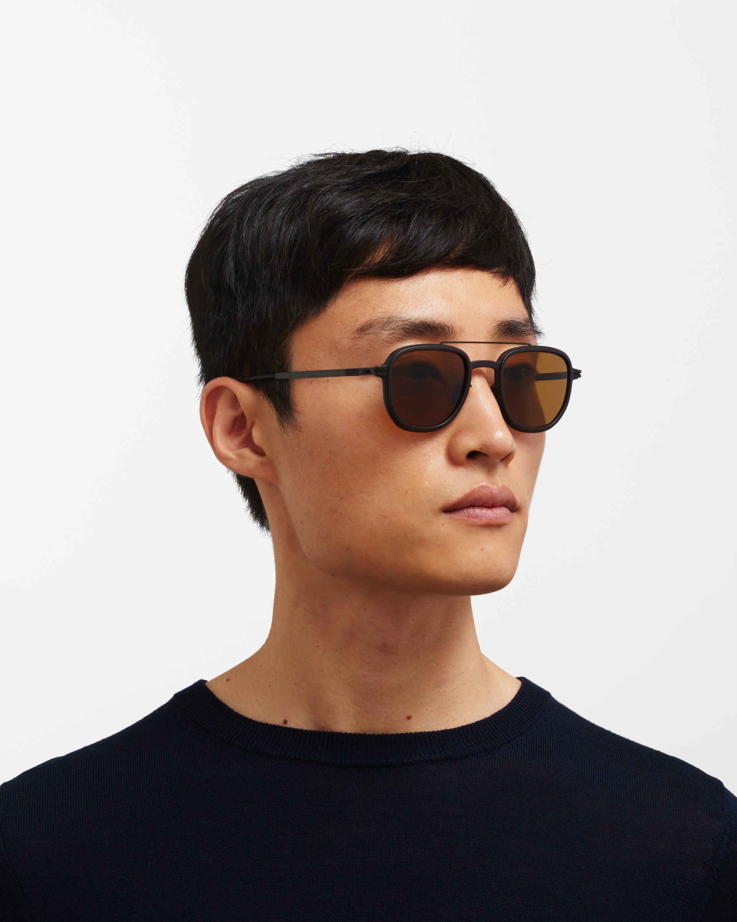 MYKITA ALDER MH6 PITCH BLACK/BLACK Pitch Black/Black / PolPro Amber Brown