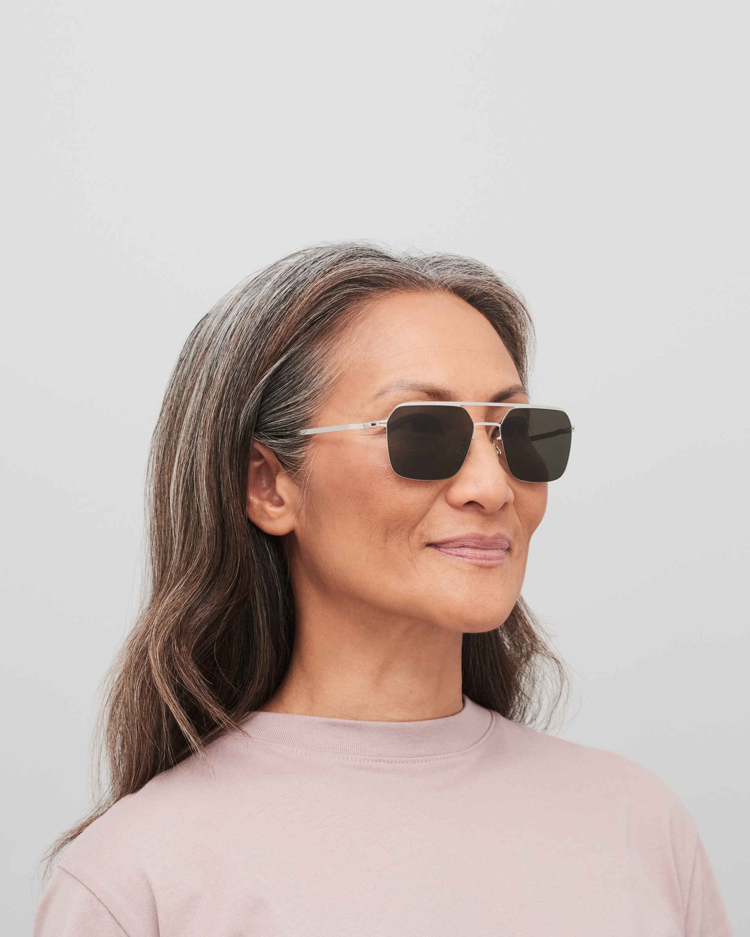 MYKITA ALISTER SHINY SILVER Shiny Silver / Raw Green Solid