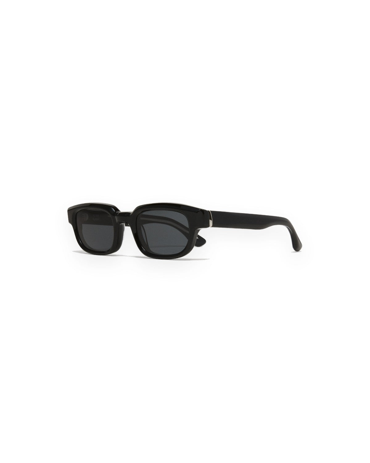 Angled view of CHIMI Alter Black sunglasses showing temple detail.