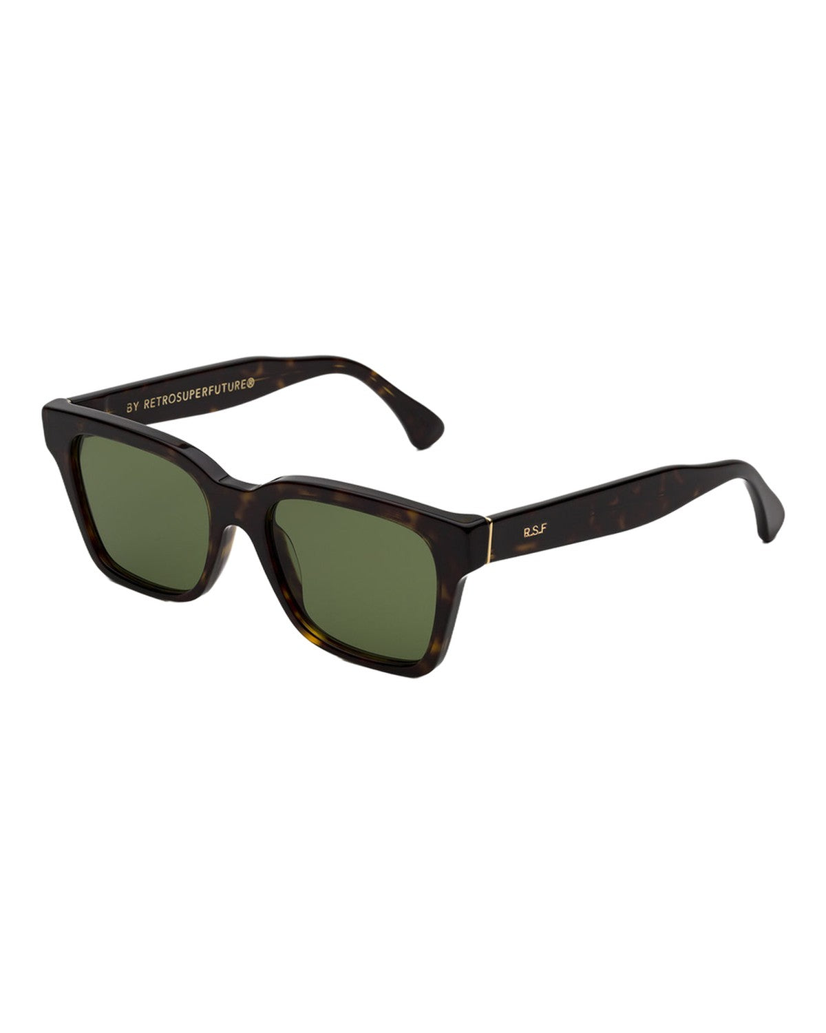 Angle view of RETROSUPERFUTURE America 3627 Green sunglasses.