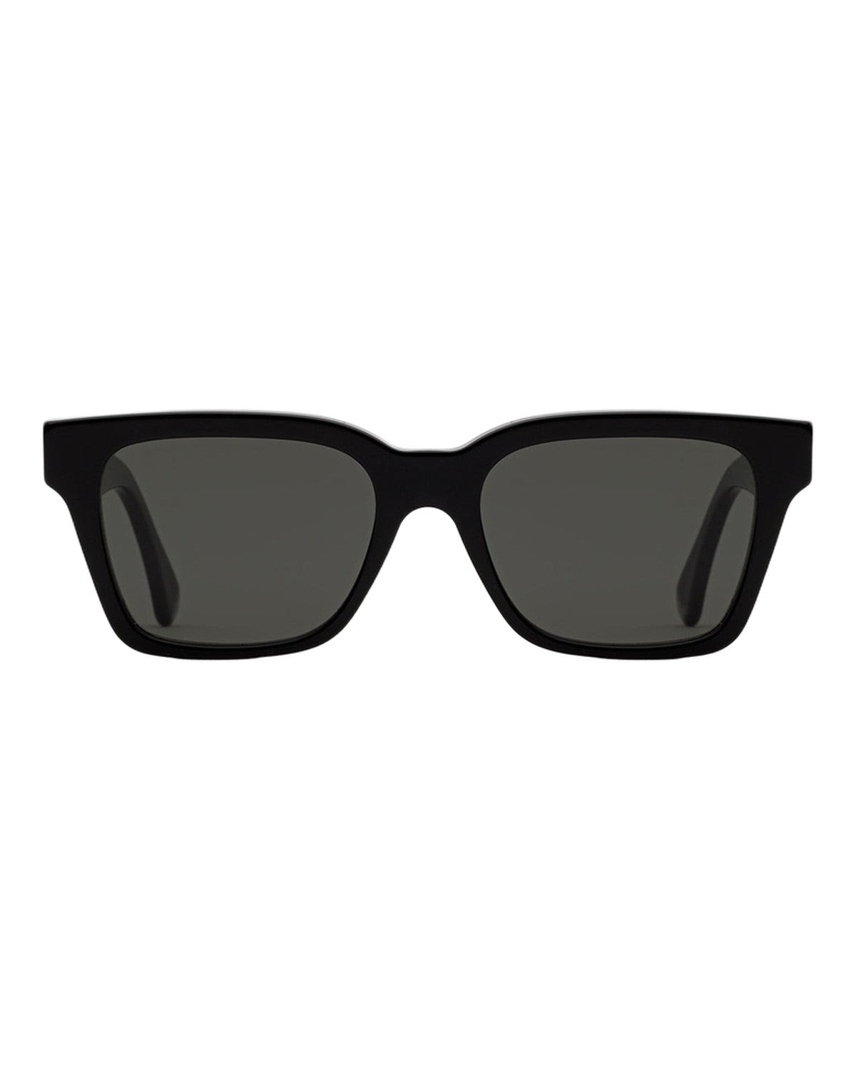 Straight-on front view of RETROSUPERFUTURE America Black sunglasses.