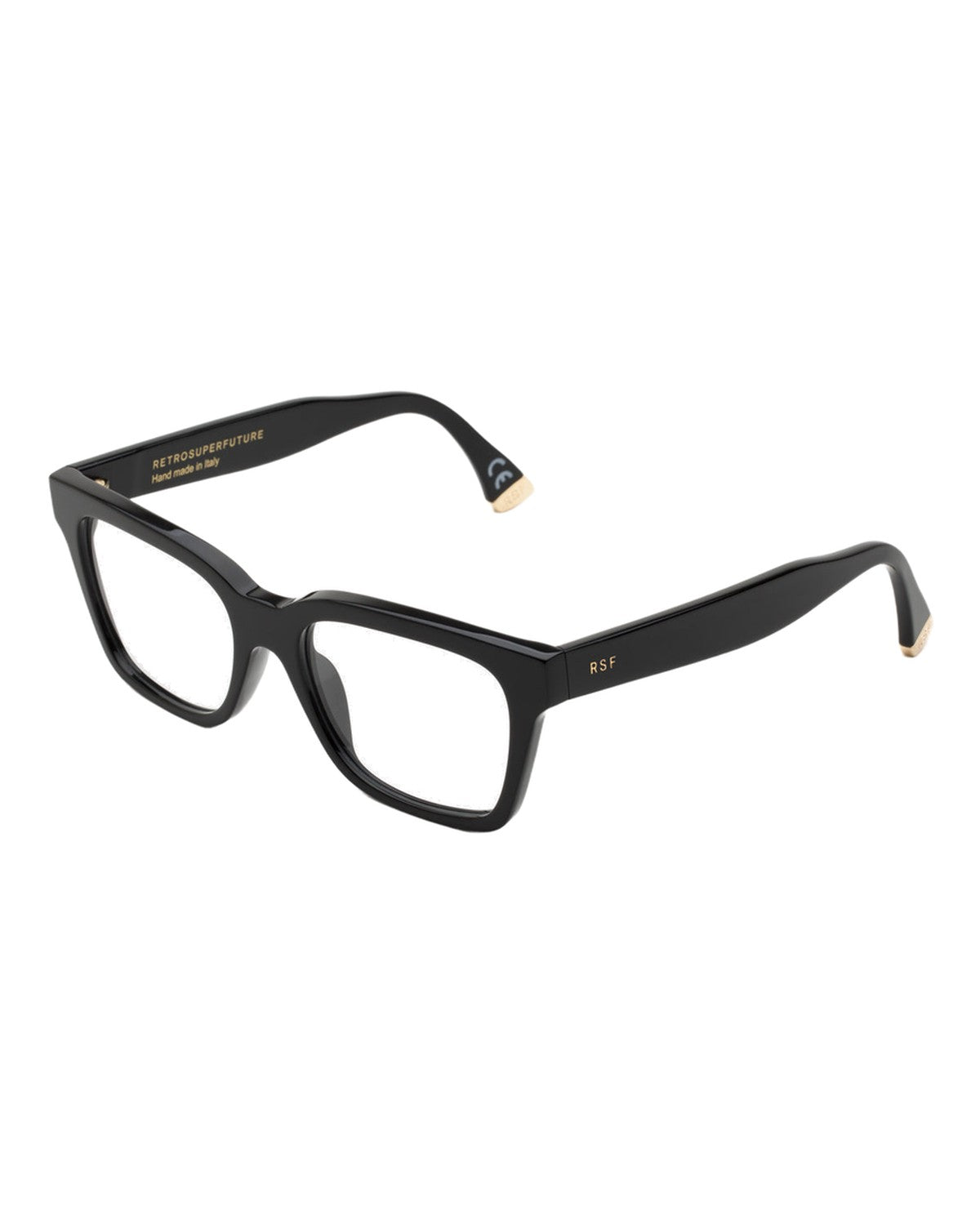 Angle view of RETROSUPERFUTURE America Nero eyeglasses.