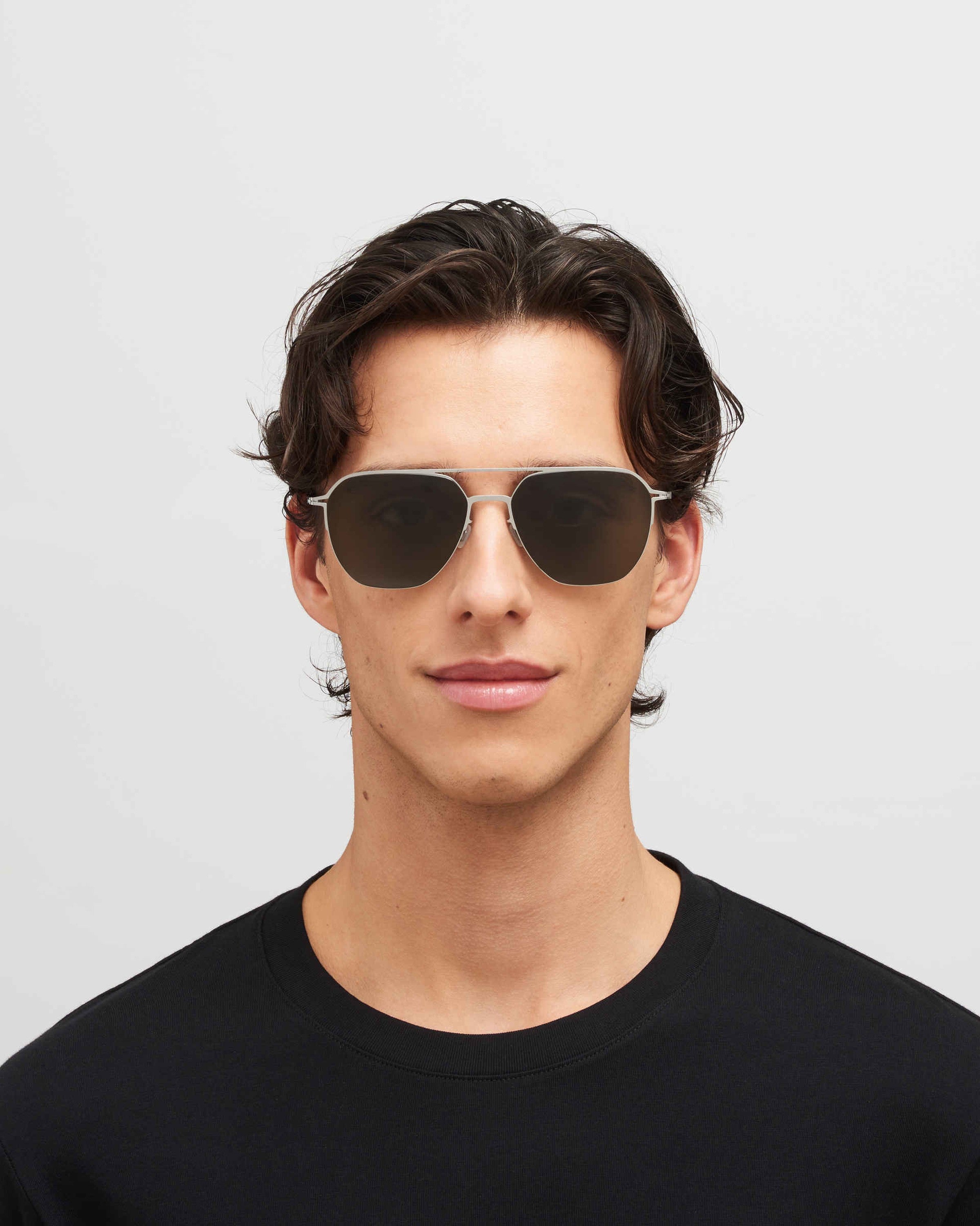 MYKITA AMOS SHINY SILVER Shiny Silver / Raw Green Solid