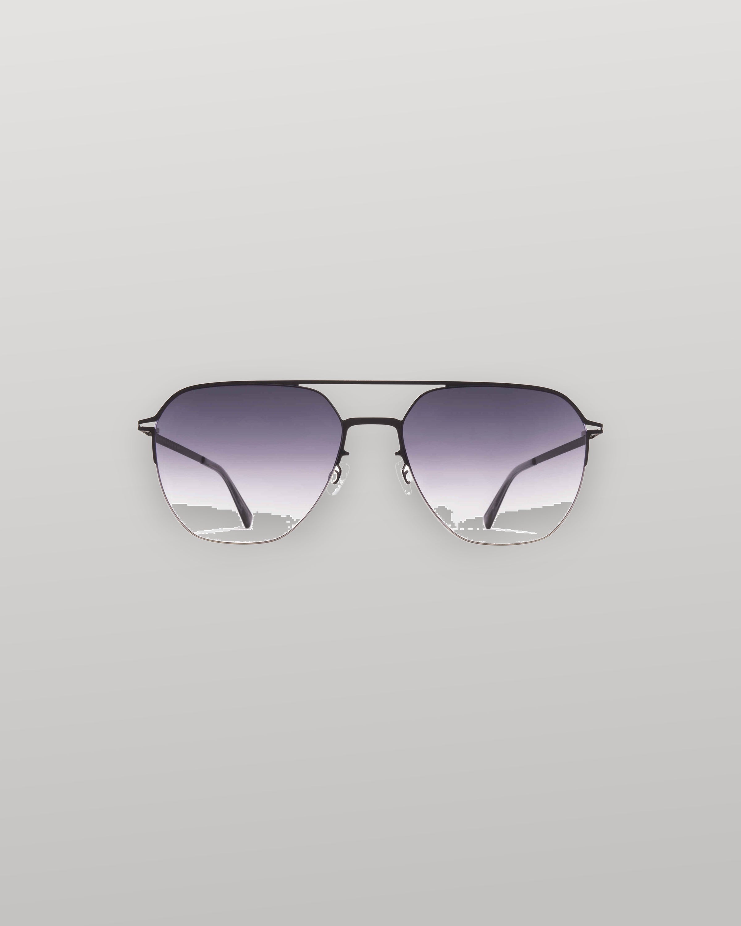 MYKITA AMOS SHINY SILVER/JET BLACK Shiny Silver/Jet Black / Grey Gradient