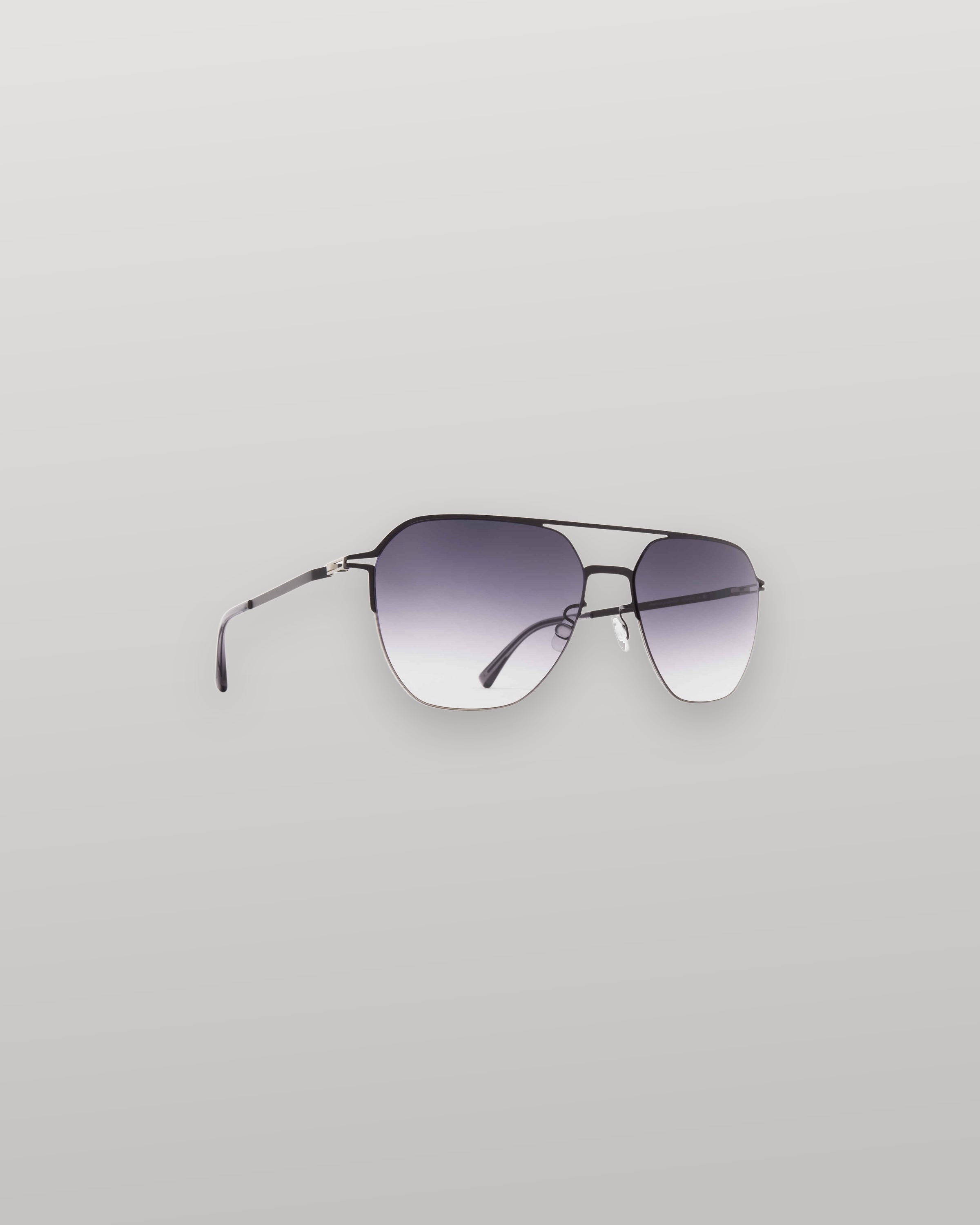 MYKITA AMOS SHINY SILVER/JET BLACK Shiny Silver/Jet Black / Grey Gradient