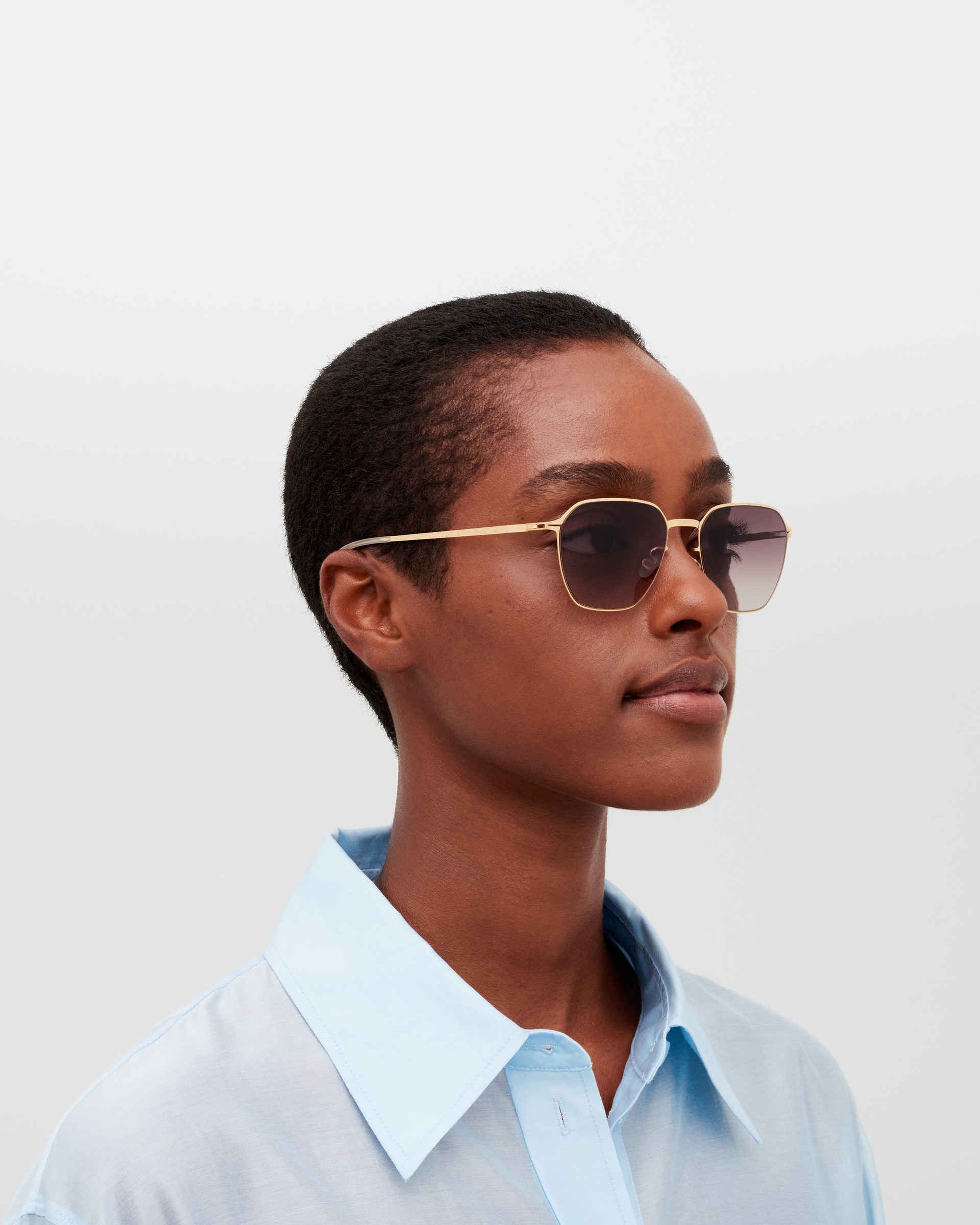 MYKITA ANDERS GLOSSY GOLD Glossy Gold / Cedar Brown Gradient