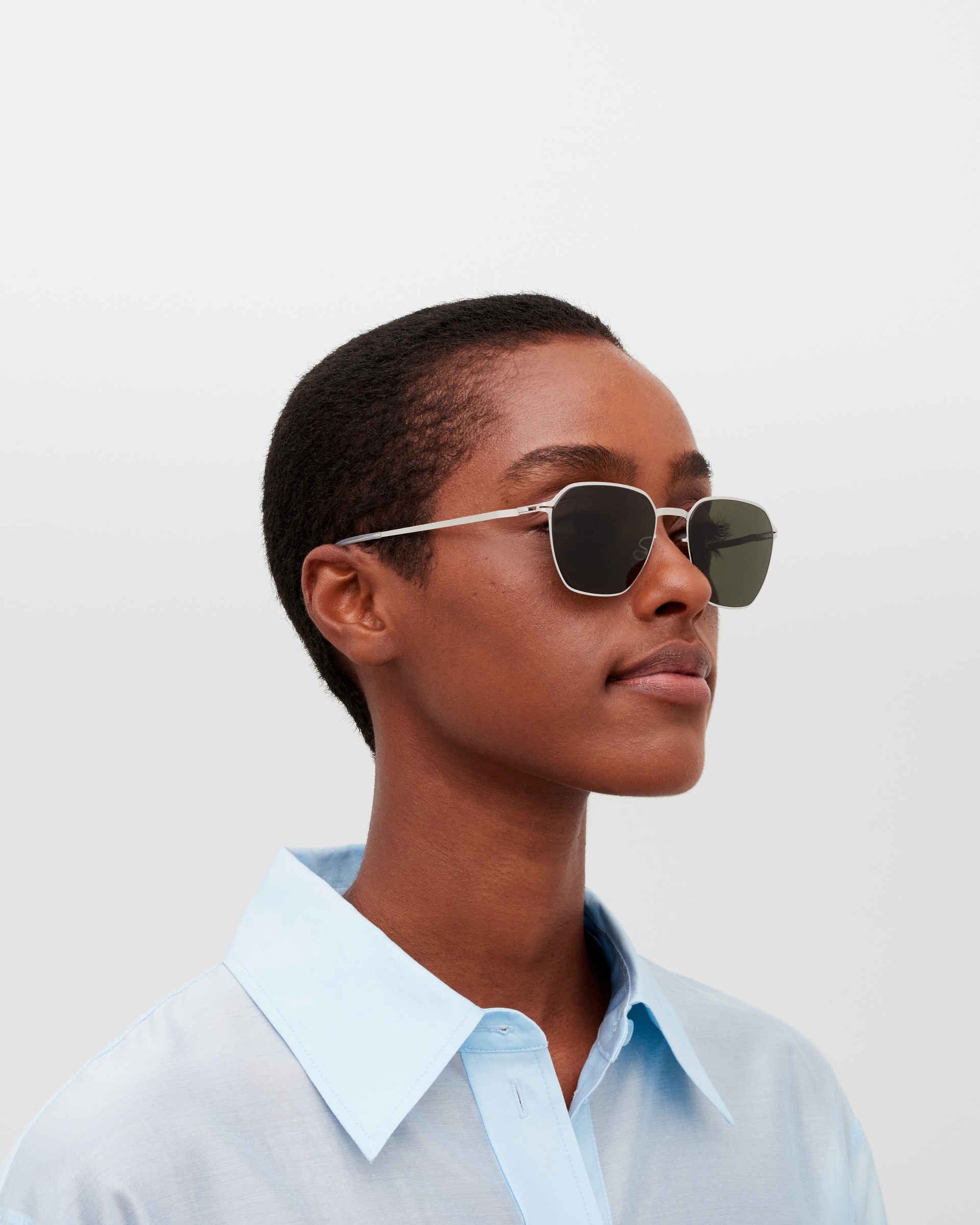 MYKITA ANDERS SHINY SILVER Shiny Silver / Rawgreen Solid
